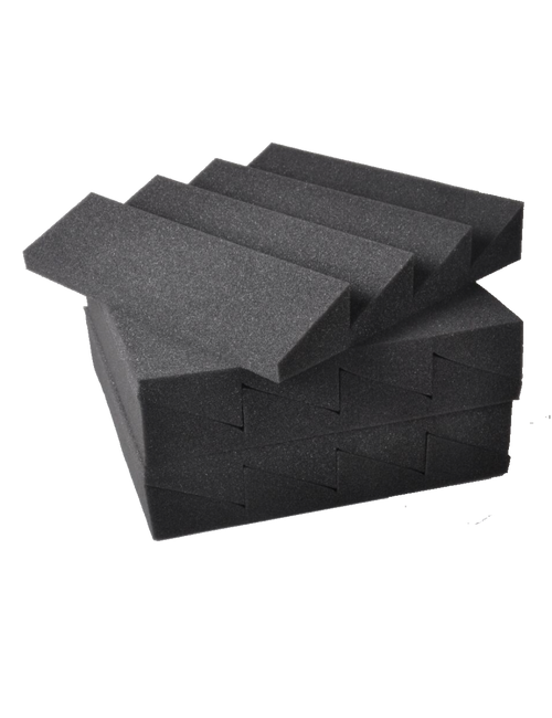 ApexTone® FL06-4 Panel Absorción Espuma Acústica 4 Ángulos 30x30x3 cm Set: 10 Unidades