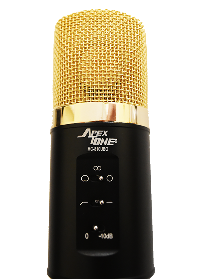 ApexTone® MC-810-UBO Micrófono Estudio Condensador Kit: Araña y Case