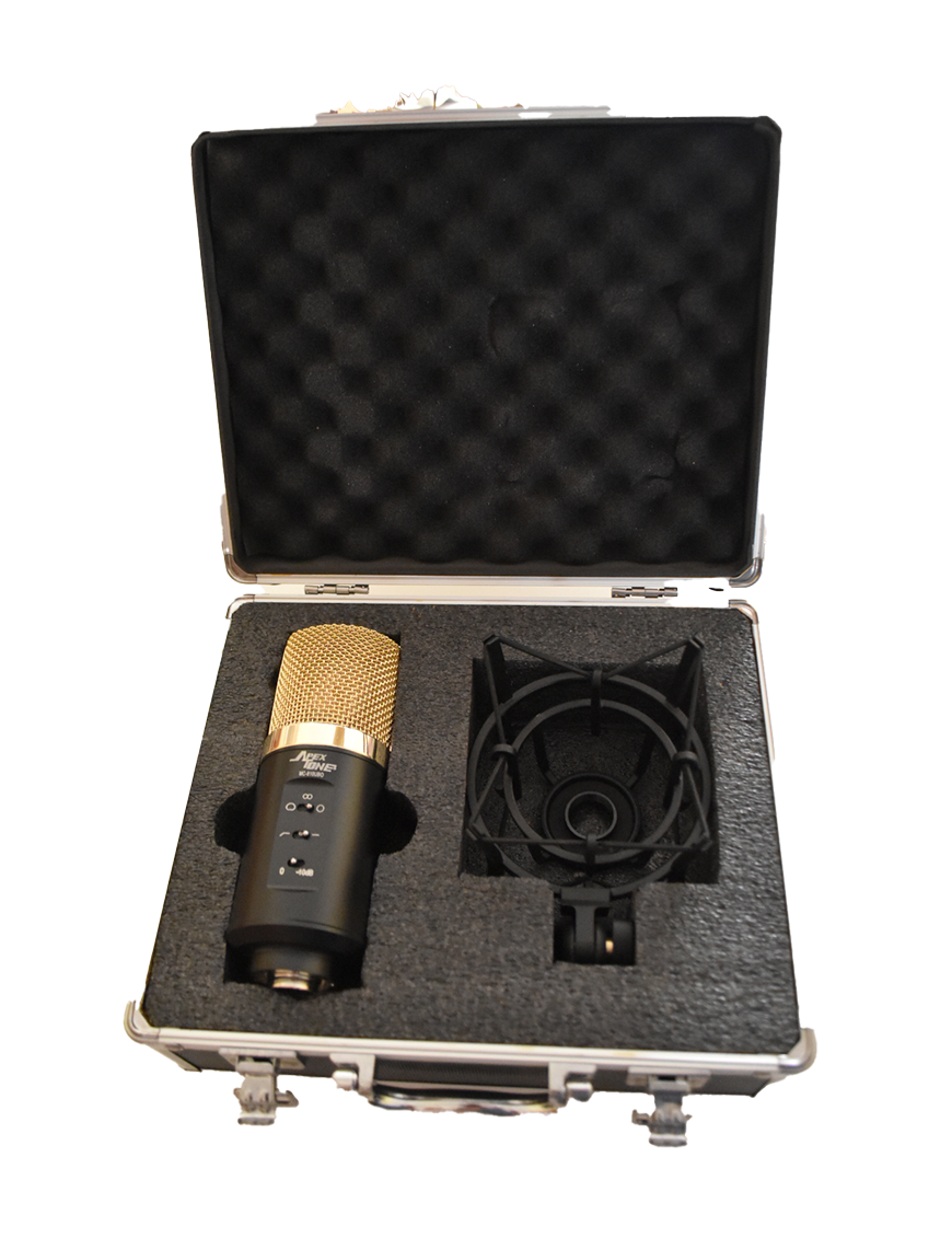 ApexTone® MC-810-UBO Micrófono Estudio Condensador Kit: Araña y Case