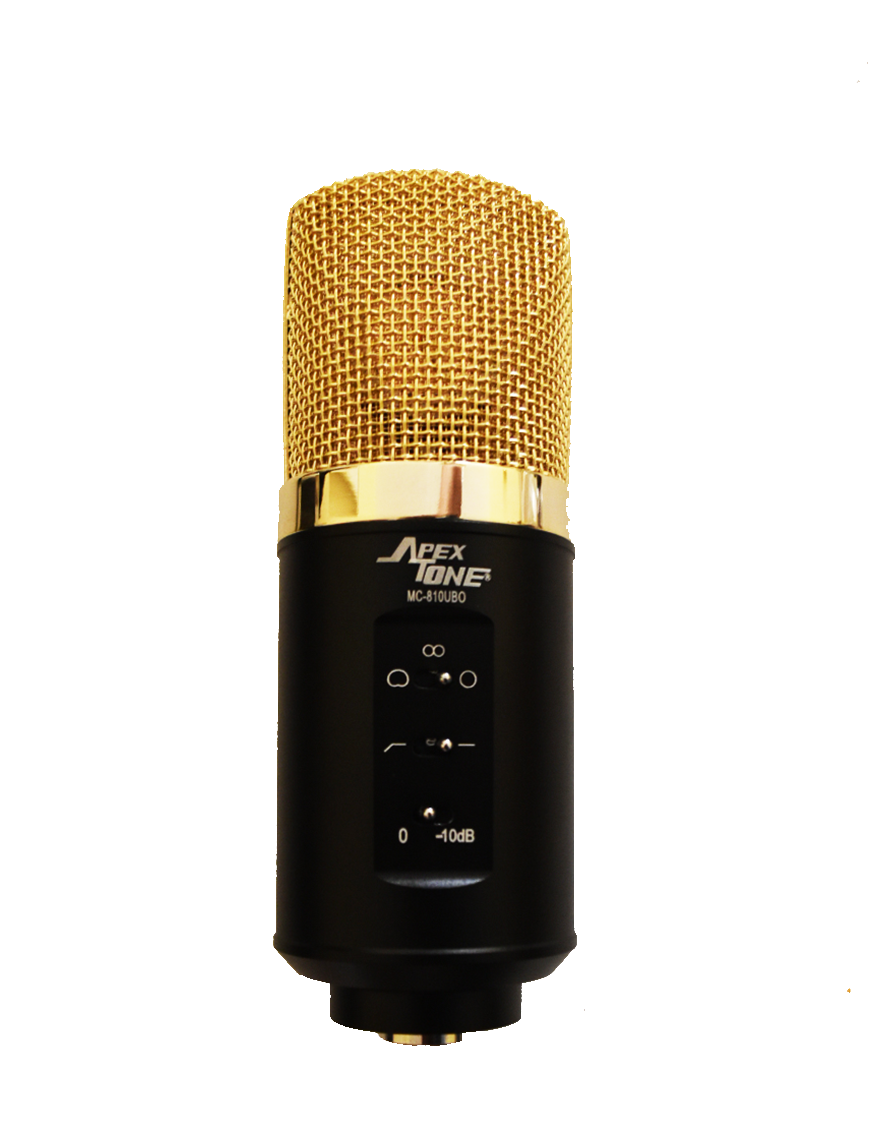 ApexTone® MC-810-UBO Micrófono Estudio Condensador Kit: Araña y Case