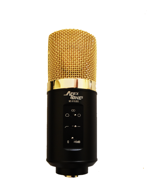 ApexTone® MC-810-UBO Micrófono Estudio Condensador Kit: Araña y Case