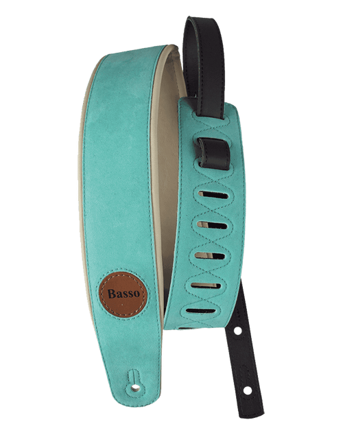 Basso Correa Guitarra Classic 08 Suede Green Gamuza 7 Cm