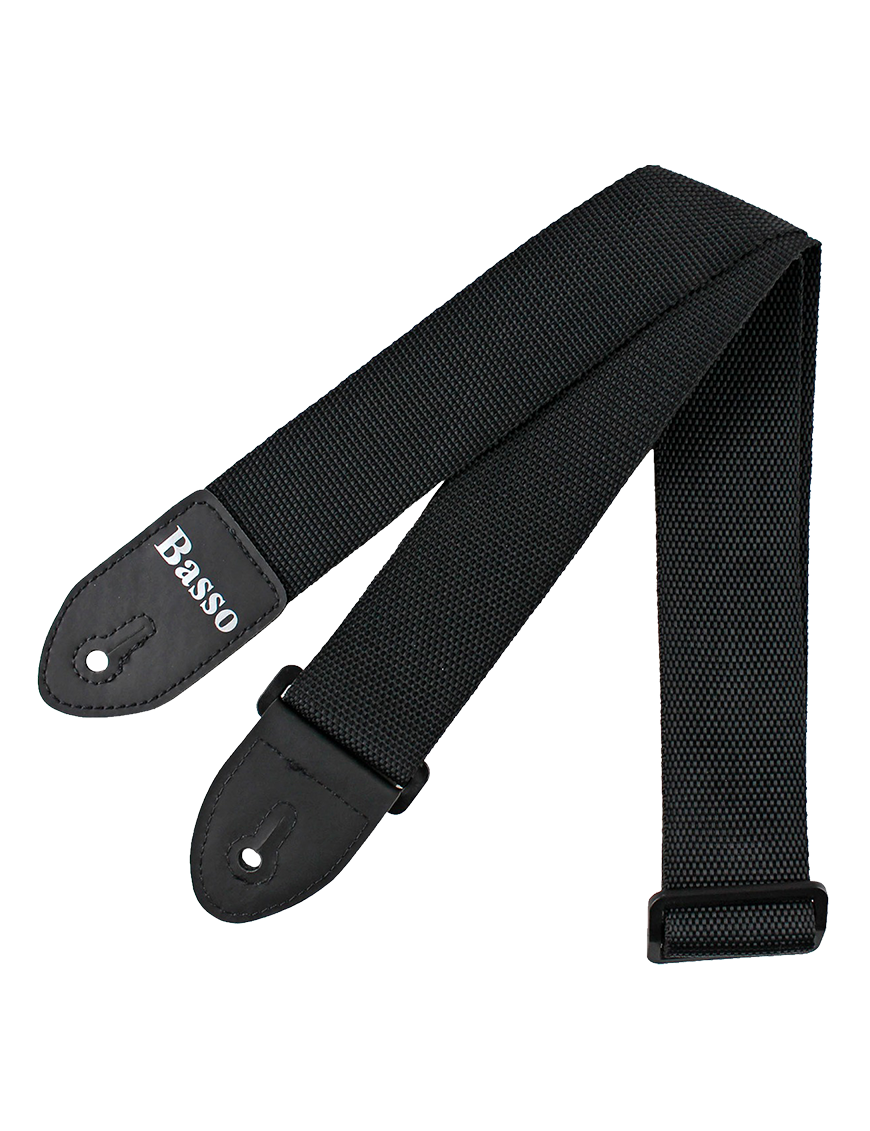 Basso® Nylon Negro Correa Guitarra 5cm Largo: 150cm