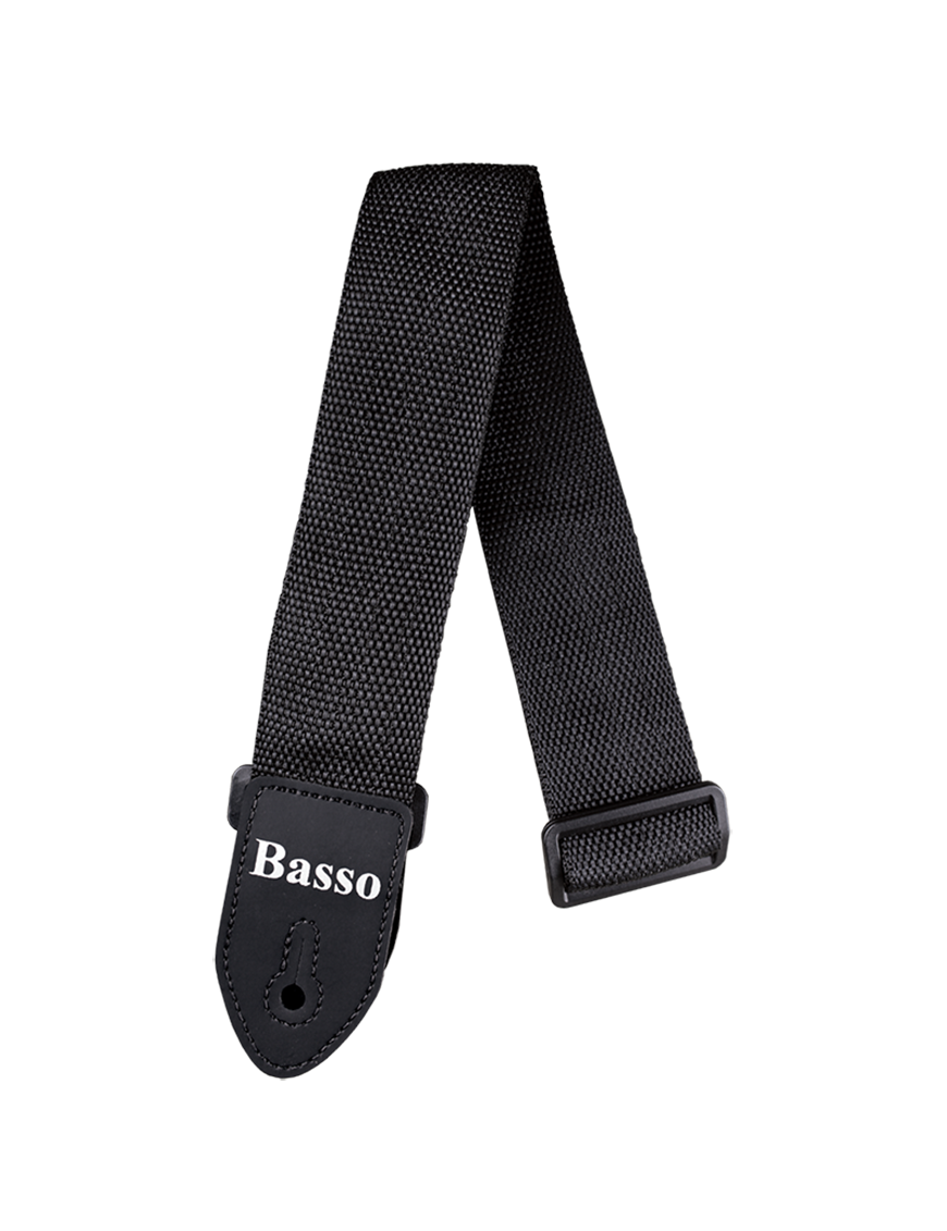 Basso® Nylon Negro Correa Guitarra 5cm Largo: 150cm