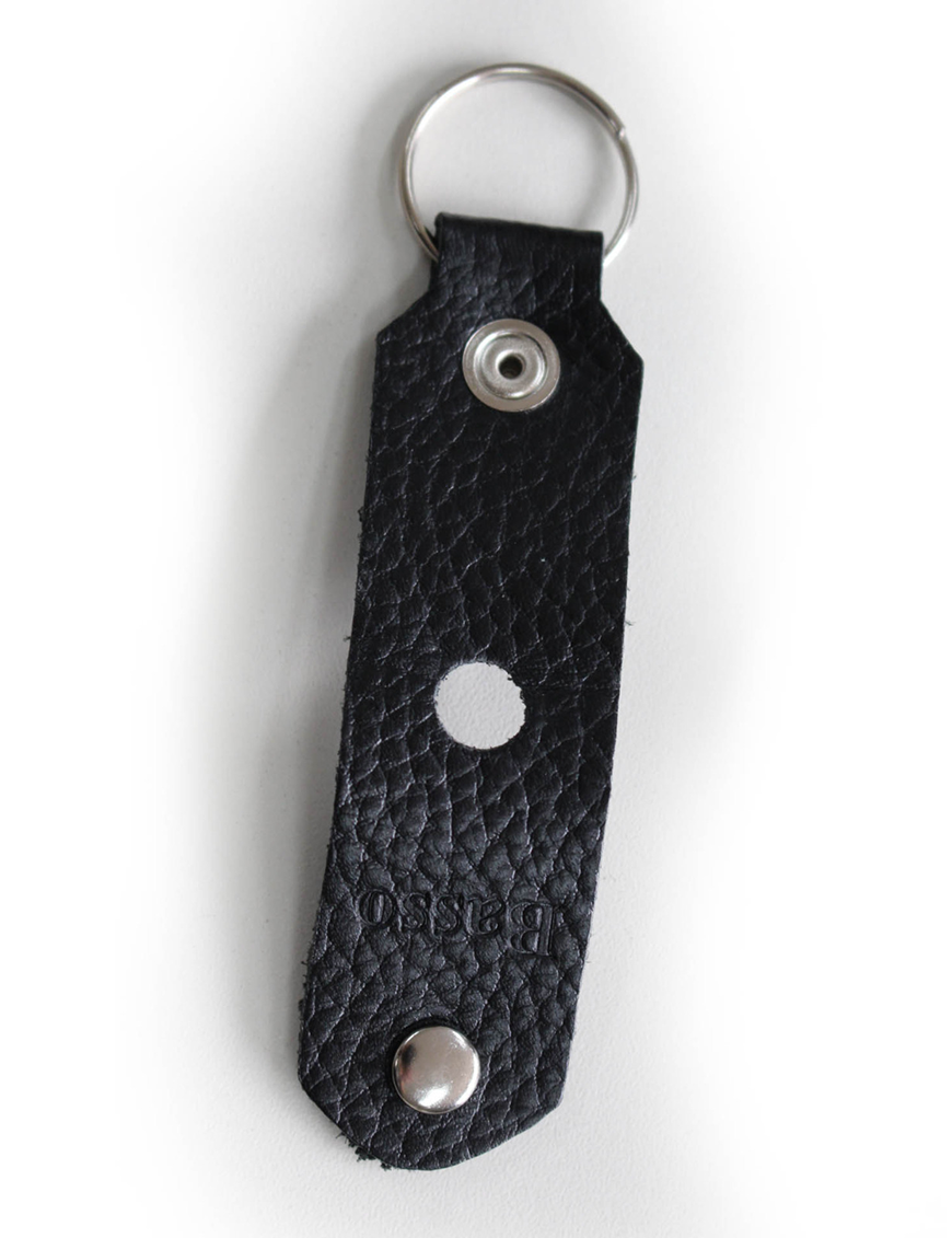 Basso® Llavero Cuero Porta Llave Afinación Batería Negro