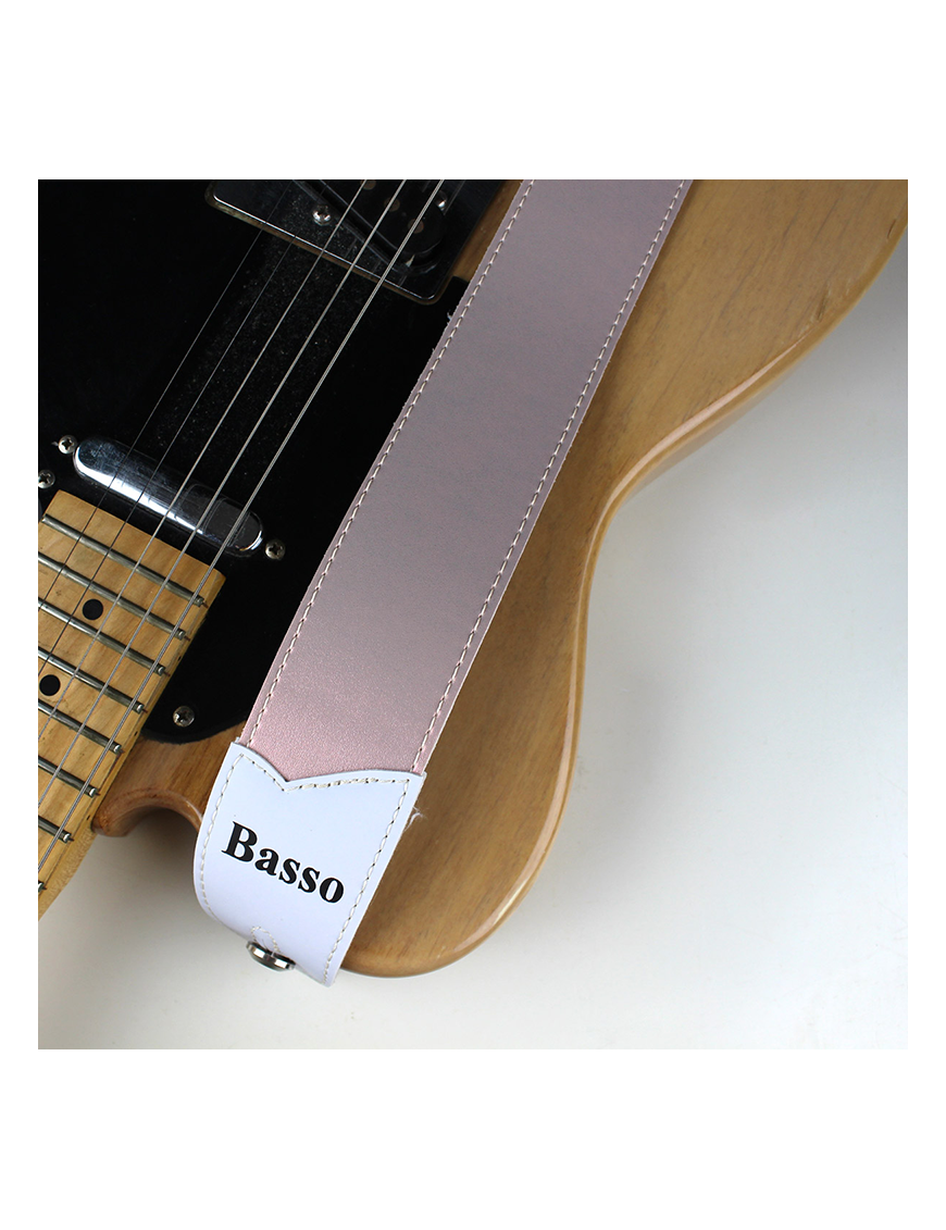 Basso® Chrome Line Rose Correa Guitarra 5cm Largo: 145cm