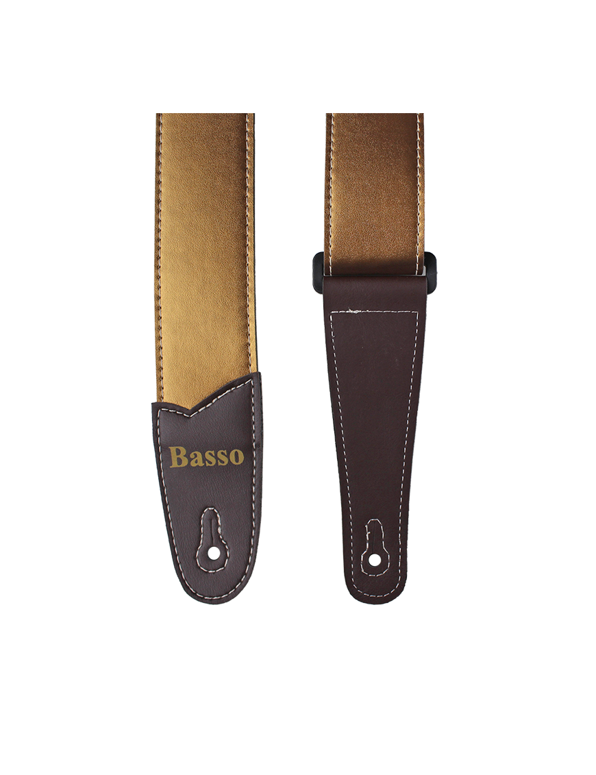Basso® Chrome Line Gold Correa Guitarra 5cm Largo: 145cm