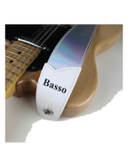 Basso® Chrome Line Sillver Tornasol Correa Guitarra 5cm Largo: 145cm