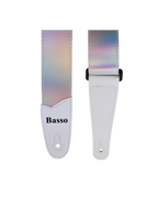 Basso® Chrome Line Sillver Tornasol Correa Guitarra 5cm Largo: 145cm