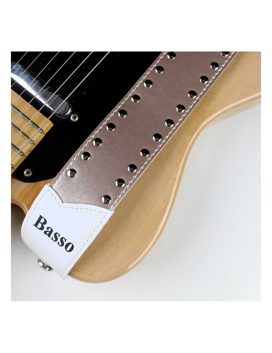 Basso® Chrome Spark Line Cobalt Correa Guitarra 5cm Largo: 145cm