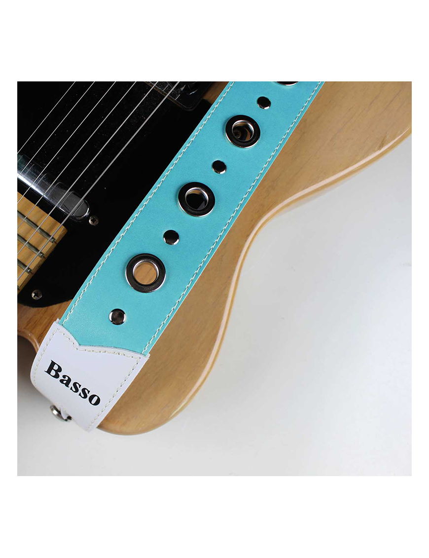 Basso® Chrome Urban Line Acqua Correa Guitarra 5cm Largo: 145cm