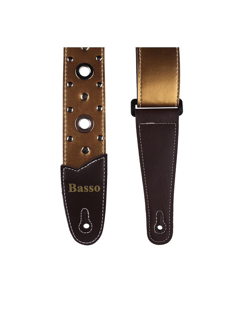 Basso® Chrome Urban Line Gold Correa Guitarra 5cm Largo: 145cm