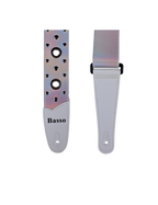 Basso® Chrome Urban Line Silver Tornasol Correa Guitarra 5cm Largo: 145cm