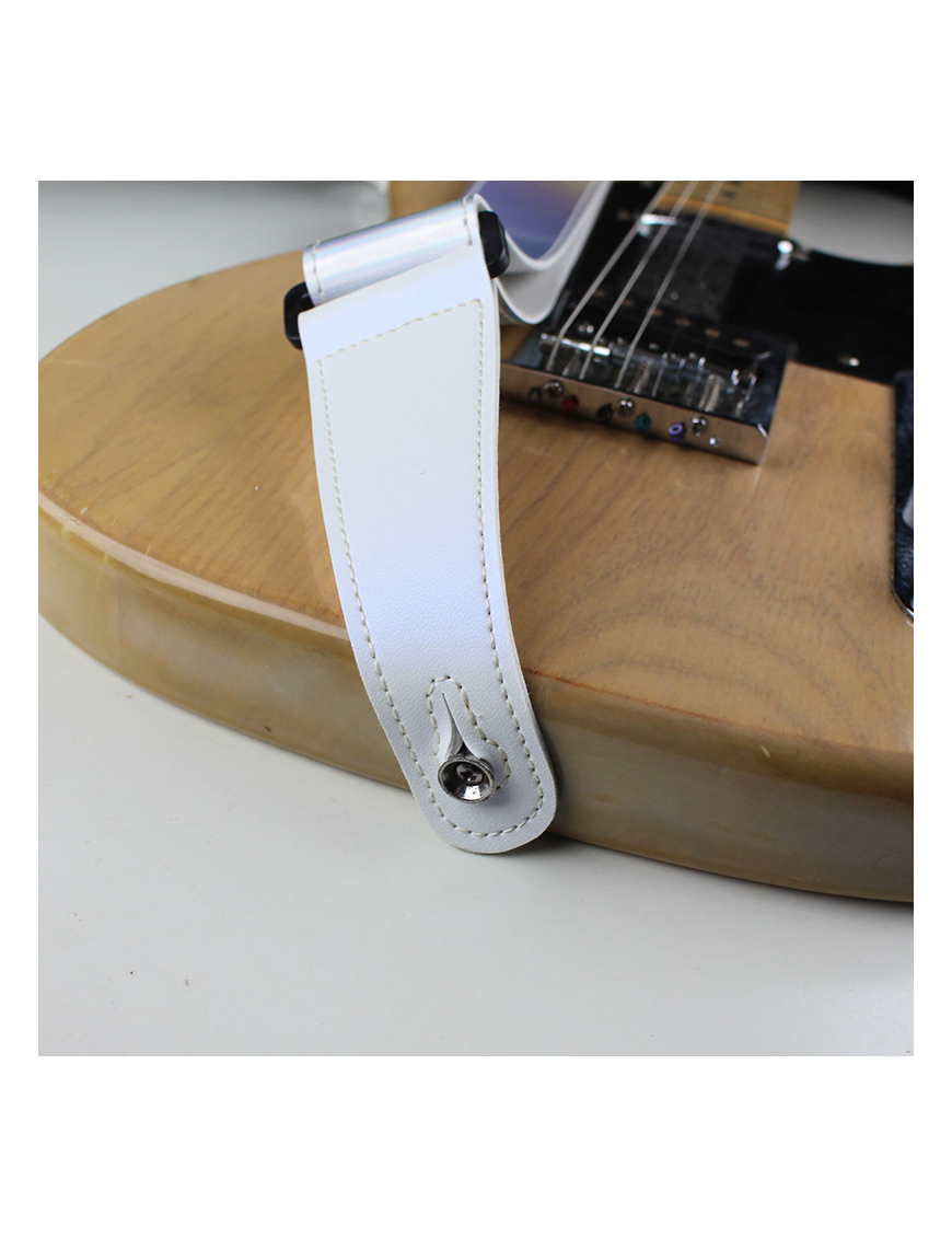 Basso® Chrome Urban Line Silver Tornasol Correa Guitarra 5cm Largo: 145cm