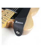 Basso® Wood Line Black Correa Guitarra 5cm Largo: 145cm