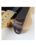 Basso® Wood Line Dark Brown Correa Guitarra 5cm Largo: 145cm