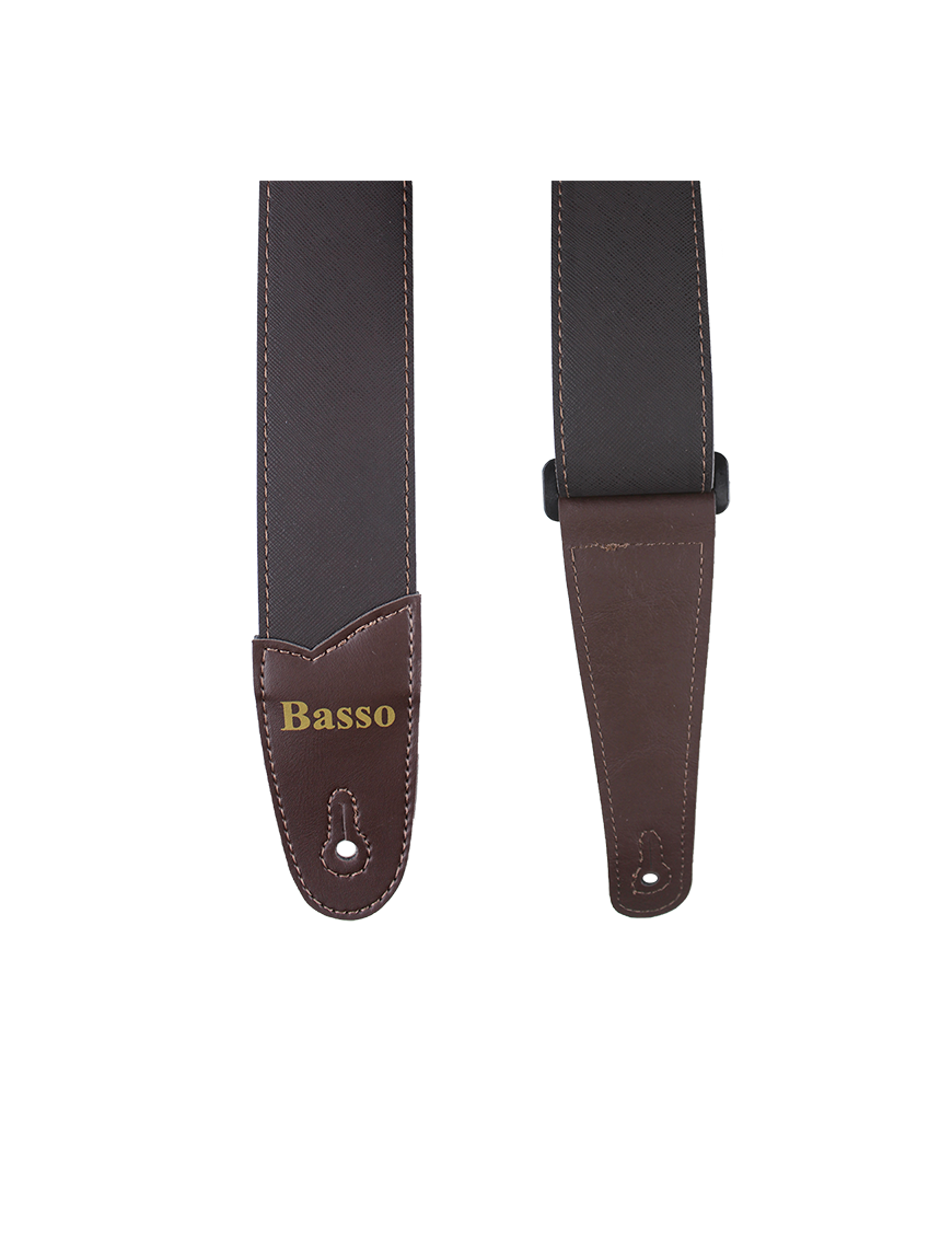 Basso® Wood Line Dark Brown Correa Guitarra 5cm Largo: 145cm