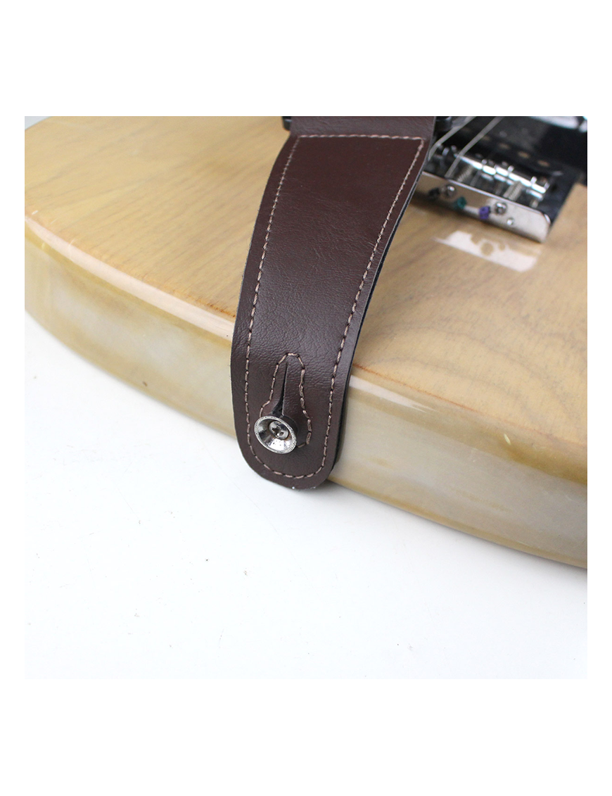 Basso® Wood Line Dark Brown Correa Guitarra 5cm Largo: 145cm