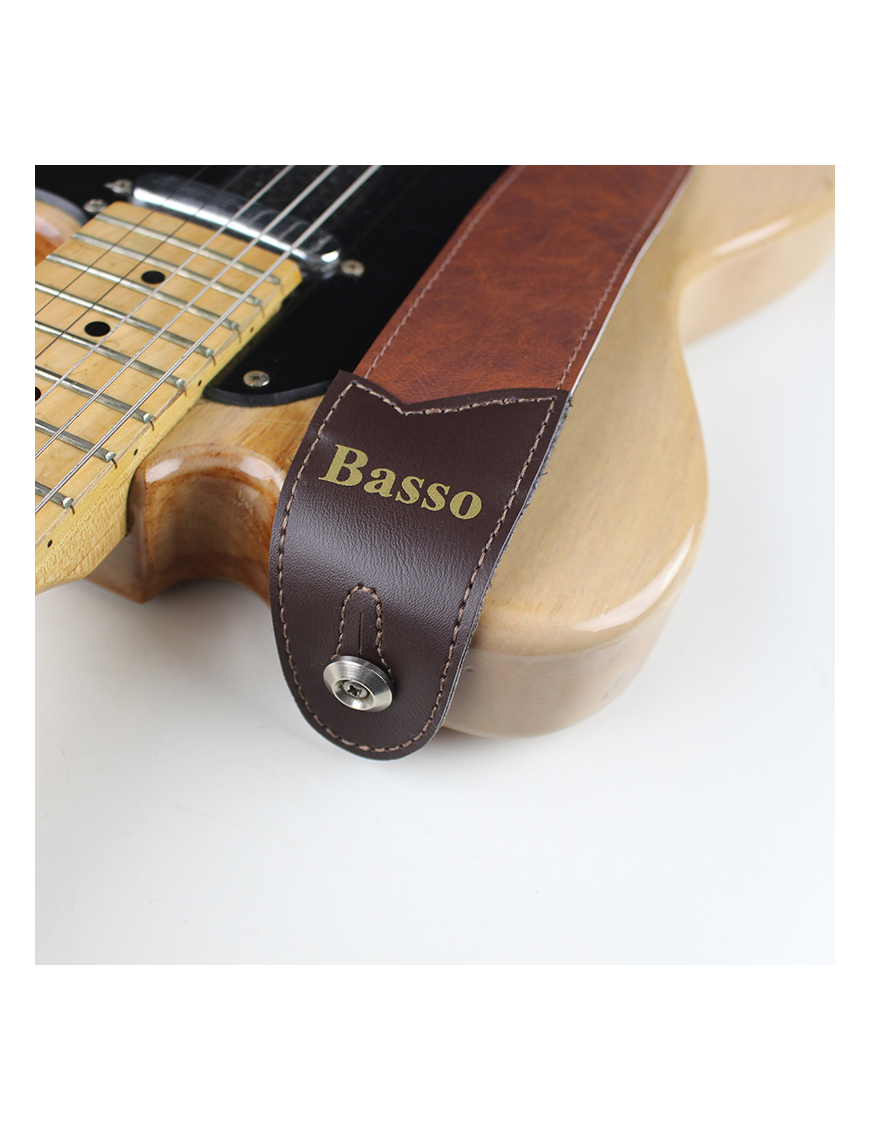Basso® Wood Line Terracota Correa Guitarra 5cm Largo: 145cm