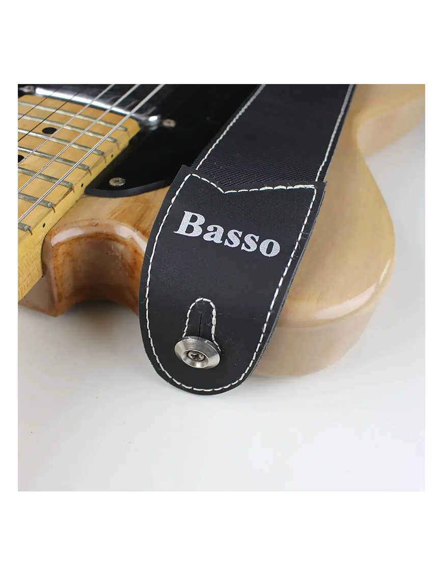 Basso® Oceanic Line Black Correa Guitarra 5cm Largo: 145cm