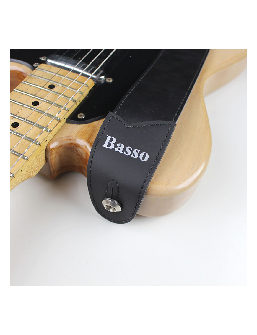 Basso® Vintage Line Black Correa Guitarra 5cm Largo: 145cm