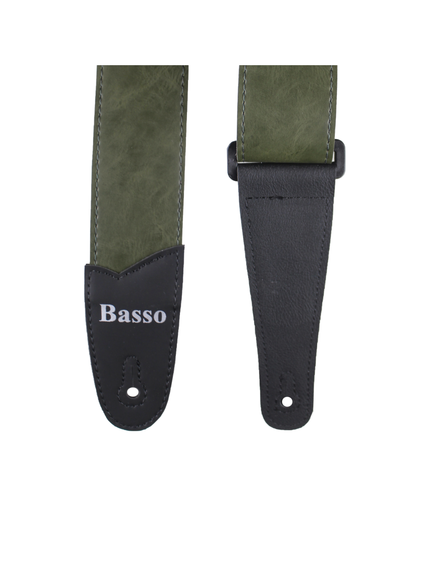 Basso® Vintage Line Moss Green Correa Guitarra 5cm Largo: 145cm