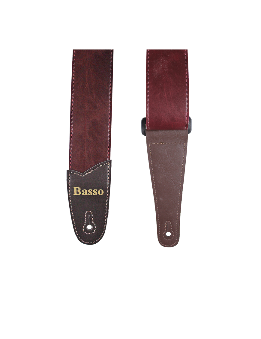 Basso® Vintage Line Burgundy Correa Guitarra 5cm Largo: 145cm