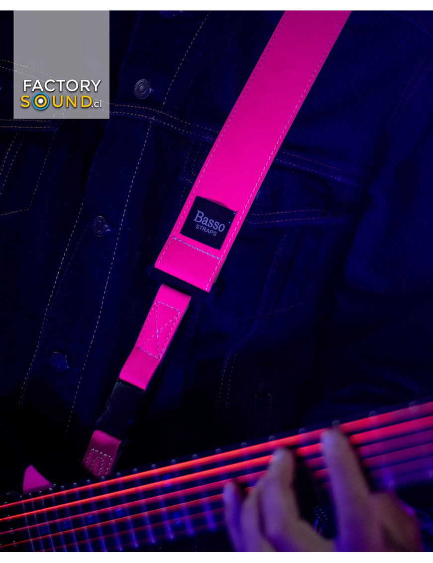 Basso® NEON Pink Quick Release Correa Guitarra 5cm Largo: 160cm