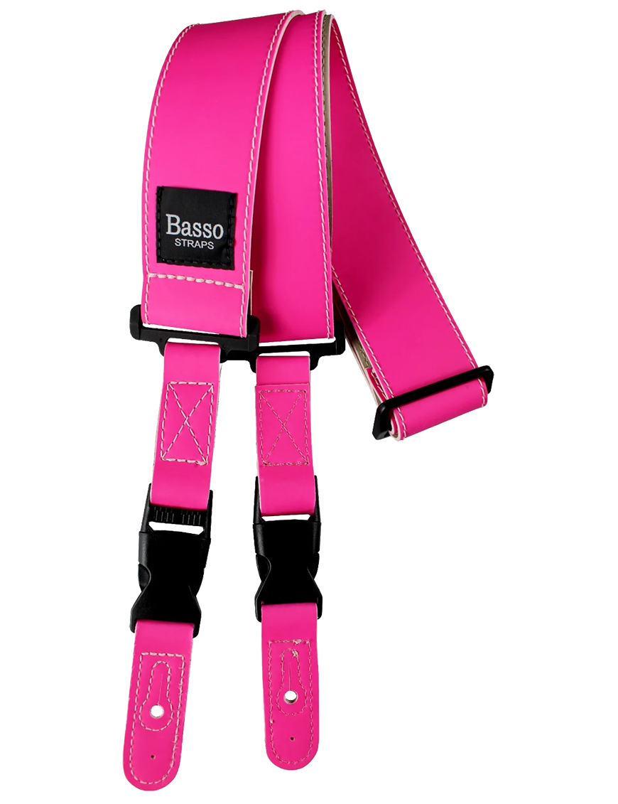 Basso® NEON Pink Quick Release Correa Guitarra 5cm Largo: 160cm