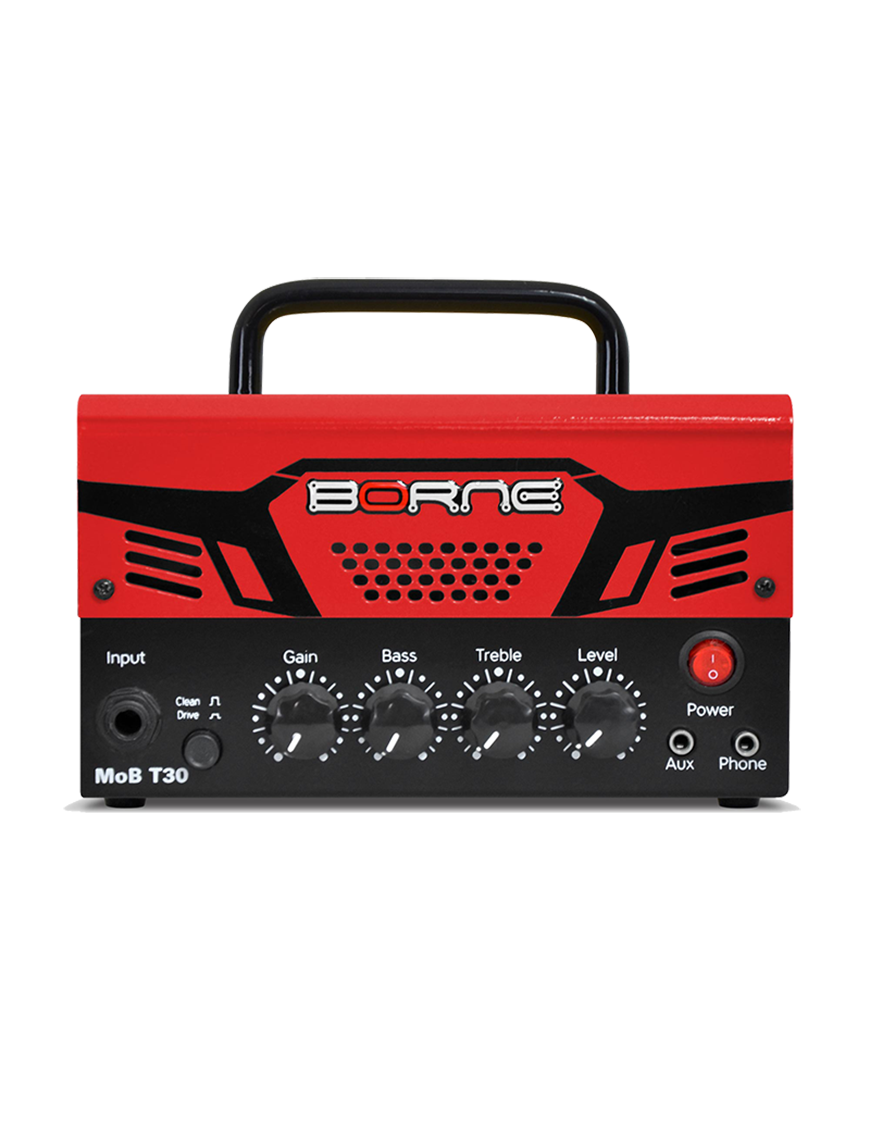 Borne® MoB T30 Amplificador Guitarra Cabezal 30W 2 Canales Color: Rojo