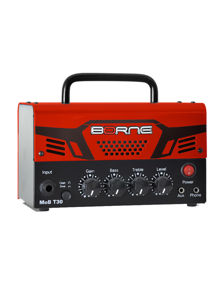 Borne® MoB T30 Amplificador Guitarra Cabezal 30W 2 Canales Color: Rojo