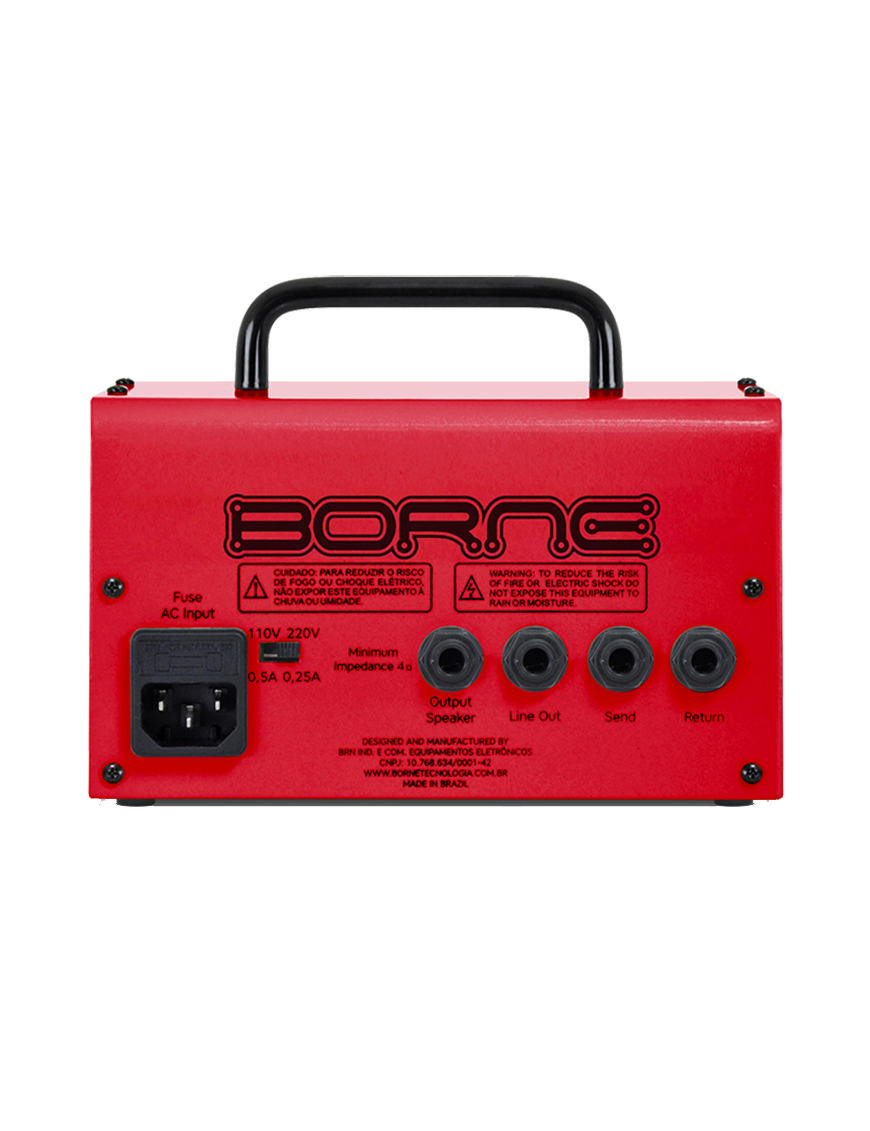 Borne® MoB T30 Amplificador Guitarra Cabezal 30W 2 Canales Color: Rojo