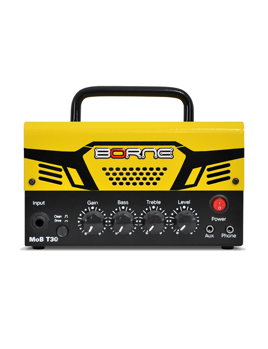Borne® MoB T30 Amplificador Guitarra Cabezal 30W 2 Canales Color: Amarillo