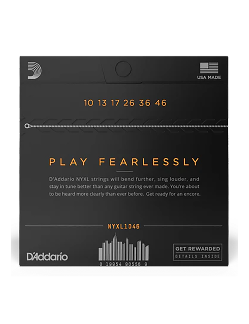 D'Addario NYXL 10-46 Cuerdas Guitarra Eléctrica Acero Niquelado