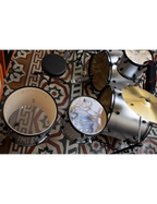 ddrum® D7BSB Batería Doble Bombo Set: 7 Piezas Trono Platillos Color: Silver