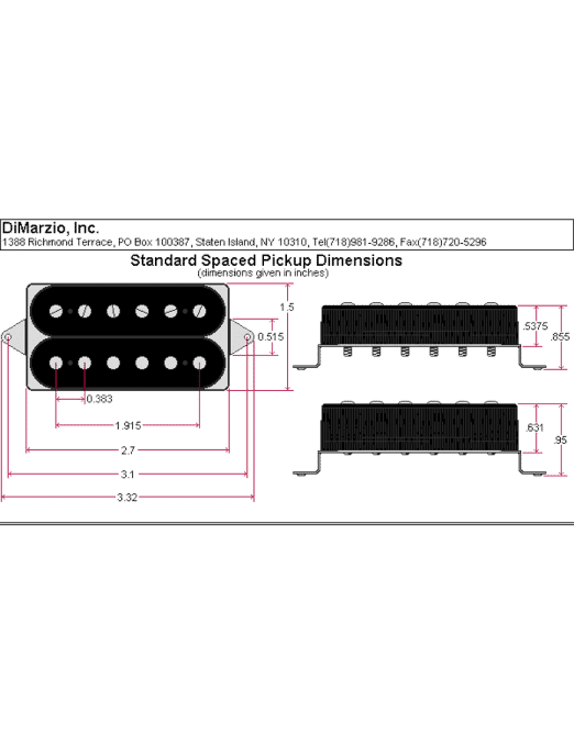 Dimarzio Capsula Humbucker Dp213 Bk Paf Joe