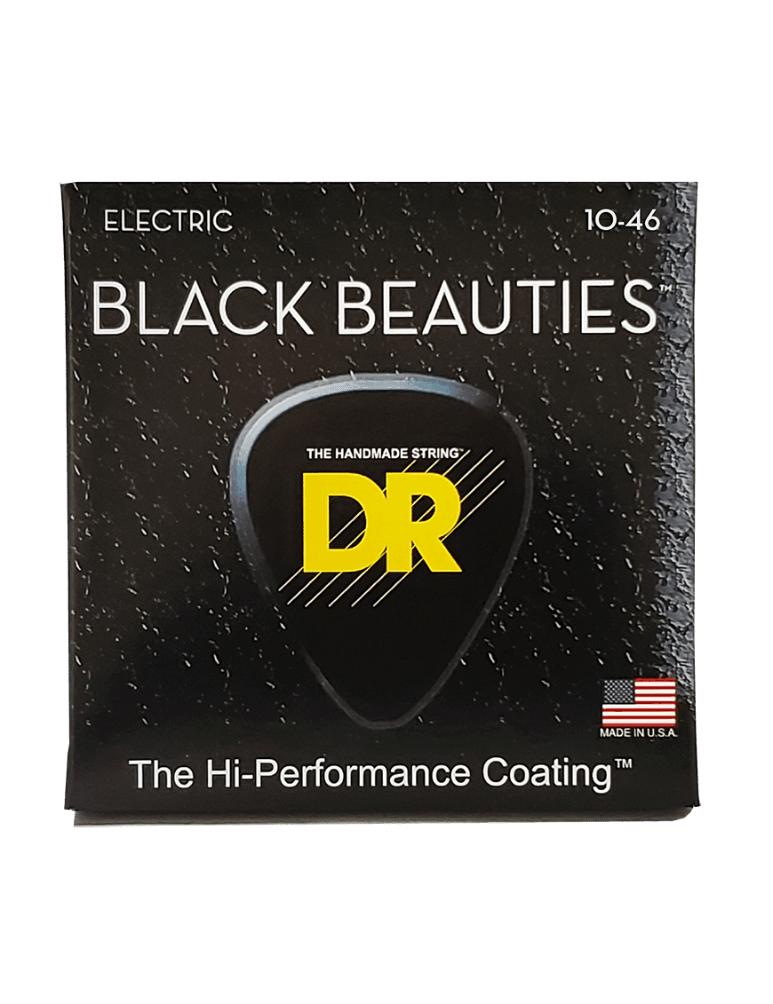 Dr Black Beauties™ 10-46 Cuerdas Guitarra Eléctrica Recubiertas Medium