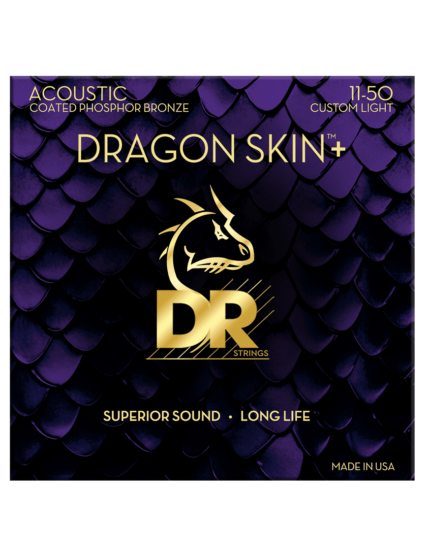 Dr Dragon Skin+™ 11-50 Cuerdas Guitarra Acústica Phosphor Bronze Recubiertas