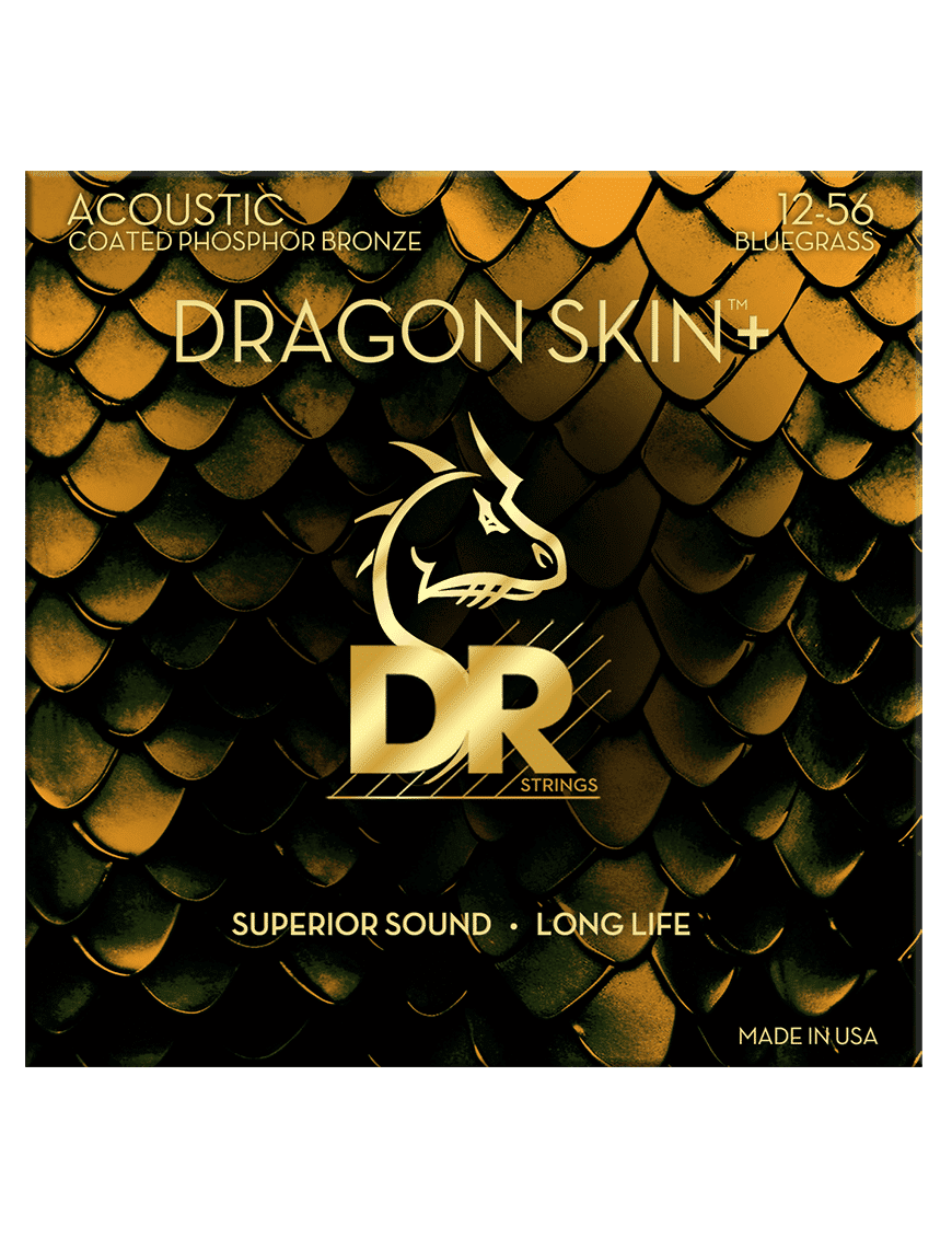 Dr Dragon Skin+™ 12-56 Cuerdas Guitarra Acústica Phosphor Bronze Recubiertas