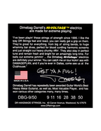 Dr Dimebag Darrell Hi-Voltage 9-50 Cuerdas Guitarra Eléctrica Signature
