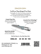 Dr Dragon Skin+™ 45-105 Cuerdas Bajo Eléctrico Nickel Recubiertas