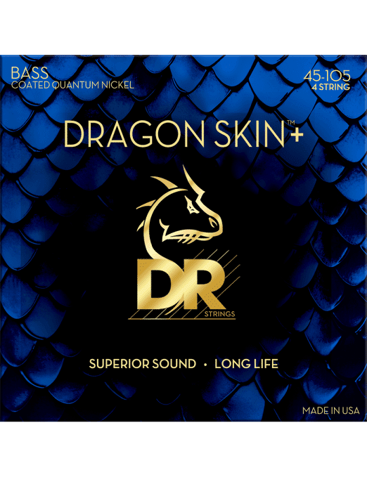 Dr Dragon Skin+™ 45-105 Cuerdas Bajo Eléctrico Nickel Recubiertas