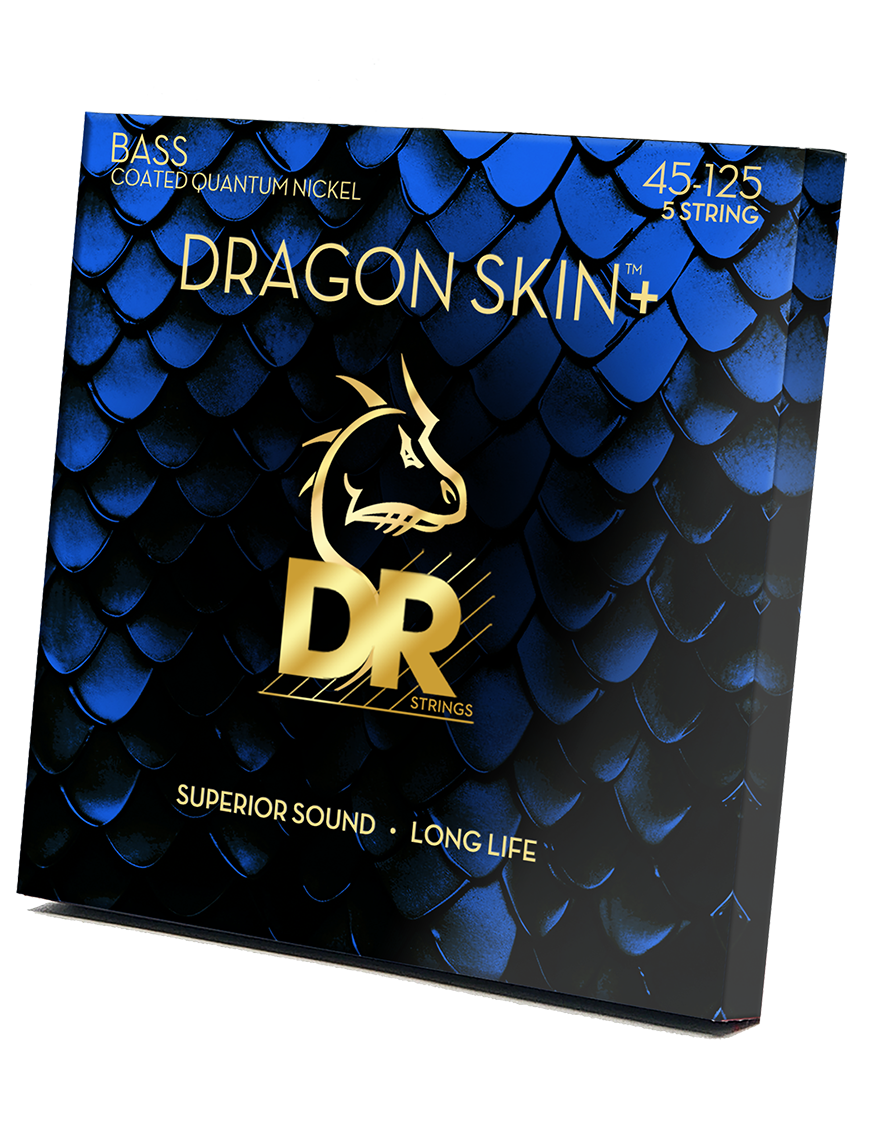 DR Dragon Skin+™ 45-125 Cuerdas Bajo Eléctrico 5 Cuerdas Nickel Recubiertas