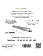 Dr Dragon Skin+™ 30-125 Cuerdas Bajo Eléctrico 6 Cuerdas Nickel Recubiertas