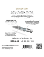 Dr Dragon Skin+™ 45-105 Multiescala Cuerdas Bajo Eléctrico Nickel Recubiertas