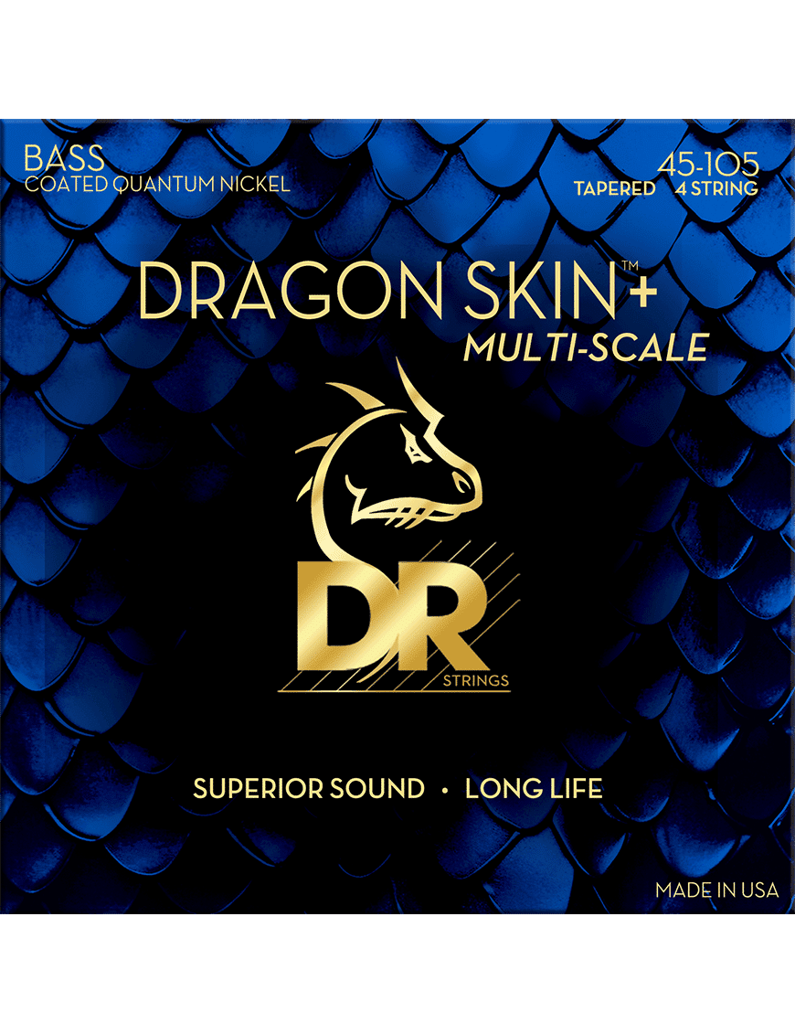 Dr Dragon Skin+™ 45-105 Multiescala Cuerdas Bajo Eléctrico Nickel Recubiertas