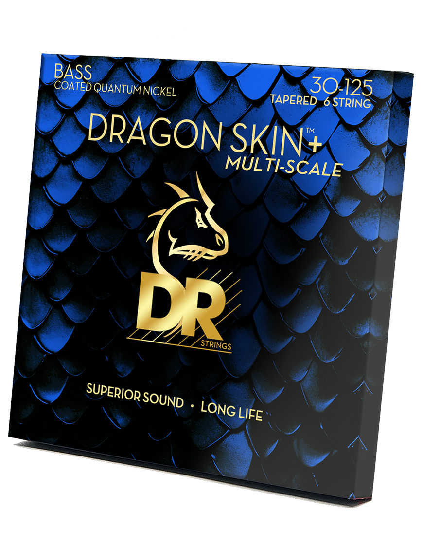 DR Dragon Skin+ 30-125 Multiescala Cuerdas Bajo Eléctrico 6 Cuerdas Nickel Recubiertas