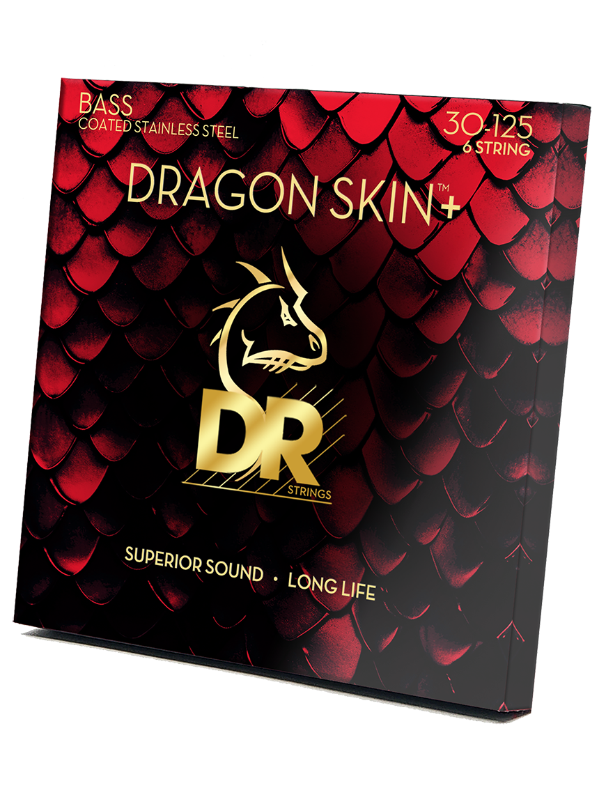 DR Dragon Skin+ 30-125 Cuerdas Bajo Eléctrico 6 Cuerdas Acero Recubiertas