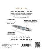 Dr Dragon Skin+™ 45-105 Multiescala Cuerdas Bajo Eléctrico Acero Recubiertas