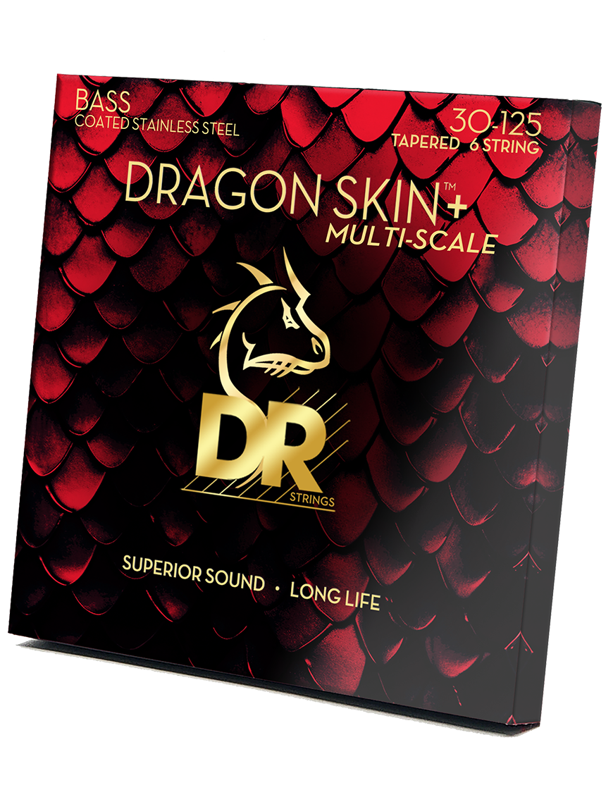 DR Dragon Skin+ 30-125 Multiescala Cuerdas Bajo Eléctrico 6 Cuerdas Acero Recubiertas